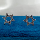 925 Sterling silver Star Of David Stud Earring Geometric Star Symbol Unisex Post Stud Earring Minimalist Handmade Gift Studs with Pushback