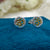 925 Sterling silver Ayurvedic Jewelry Om Earring Ohm Om Symbol Good Luck Yoga Mantra Earring Stud Minimalist Handmade Gift Studs Pushback