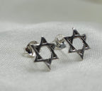 925 Sterling silver Star Of David Stud Earring Geometric Star Symbol Unisex Post Stud Earring Minimalist Handmade Gift Studs with Pushback