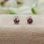 925 Sterling Silver June Birthstone Light Amethyst Purple Cubic Zirconia Stud Earrings Minimalist Handmade Birthday Gift Studs with Pushback