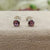 925 Sterling Silver June Birthstone Light Amethyst Purple Cubic Zirconia Stud Earrings Minimalist Handmade Birthday Gift Studs with Pushback