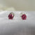 925 Sterling Silver October Mini Birthstone Cubic Zirconia Pink Studs Earrings Dainty Minimalist Handmade Birthday Gift Studs with Pushback