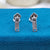 Little Tiny Chain Shaped Earring Stud Minimalist Handmade Gift Studs with Pushback 925 Sterling Silver Different Unique Gift for Boy Him