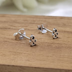 Little & And Symbol Stud Earring Sign Earring Stud Minimalist Handmade Gift Studs with Pushback 925 Sterling Silver Cute Gift