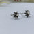 Silver Oxidised Sunflower Post Earrings Flower Bali studs Gift for her Dainty Earrings Handmade Gift Stud with Pushback 925 Sterling