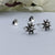 Silver Oxidised Sunflower Post Earrings Flower Bali studs Gift for her Dainty Earrings Handmade Gift Stud with Pushback 925 Sterling