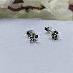 925 Silver Tiny Little Bee Stud Earrings Bee Jewelry Bee Lover Gift Insect Jewelry earring Handmade Gift for Baby Girl Stud with Pushback