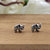 Oxidised Silver Elephant Stud Earrings Cute Animal Studs Baby Elephant Stud Safari Theme Jewelry Minimalist Handmade Studs with Pushback