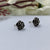 Silver Oxidised Rose Stud Earrings Black Flower Earrings Floral Jewelry Minimalist Handmade Pushback Stud 925 Sterling Cute Gift for lover