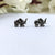 925 Oxidised Silver Elephant Stud Earrings Cute Animal Studs Baby Elepahnt Stud Safari Theme Jewelry Minimalist Handmade Studs with Pushback