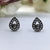 Silver Oxidised Classic Indian Traditional Antique Pear Shape Silver Earring Minimalist Handmade Pushback Stud 925 Sterling Gift for her