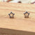 Pretty Star Of David Stud Earring Geometric Star Birthday Gift Lovely  Minimalist Handmade Studs with Pushback 925 Sterling Silver