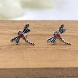 Little Dragonfly Stud Earrings Insect Jewelry Nature Lover Gift Insect Earring Handmade Gift for Baby Girl Stud Pushback 925 Silver Sterling