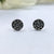 Indian Tribal Flower Silver Oxidised Stud Earrings Black Flower Stud Post Floral Petal Studs Handmade Gift Stud Pushback Solid 925