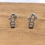 Toy Stud Earrings Silver Rocket Symbol Studs Earrings Stud Minimalist Handmade Gift Studs with Pushback 925 Sterling Silver Cute Gift