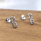 Toy Stud Earrings Silver Rocket Symbol Studs Earrings Stud Minimalist Handmade Gift Studs with Pushback 925 Sterling Silver Cute Gift