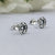 Classic Design Round Stud Earrings Silver Oxidised Stud Earrings Handmade Gift Stud Pushback Solid 925 Gift for Mother