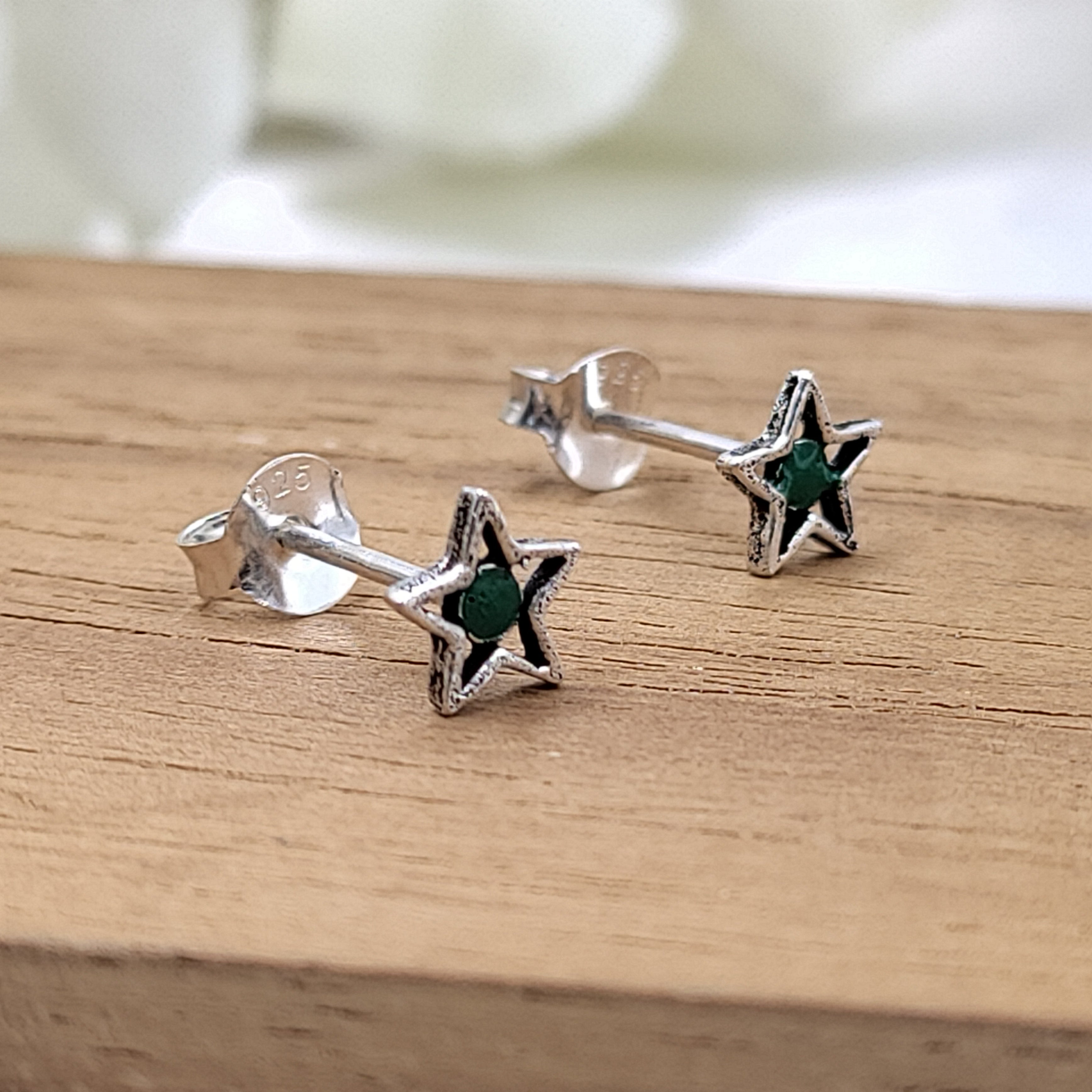 Pretty Star Of David Stud Earring Geometric Star Birthday Gift Lovely Minimalist Handmade Studs with Pushback 925 Sterling Silver