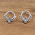 Cute Bali Stud Earring Oxidised Round Stud Indian Tribal Little Ear Stud Minimalist Handmade Stud Pushback Solid Silver 925