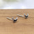 Cute Tiny Moon Stud Earrings Silver Celestial Jewelry Crescent  Little Moon Earrings Minimal Handmade Gift Stud with Pushback Sterling 925