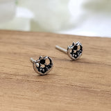 Tiny Stud Earrings Little Moon and Star Studs Earring Sterling Silver Gift  Minimal Handmade Gift Stud with Pushback