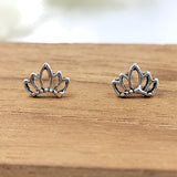 Cute Crown Stud Princess Queen Jewellery Crown Jewelry Minimal Handmade Gift for Prom College Girl Party Studs with Pushback 925 Silver