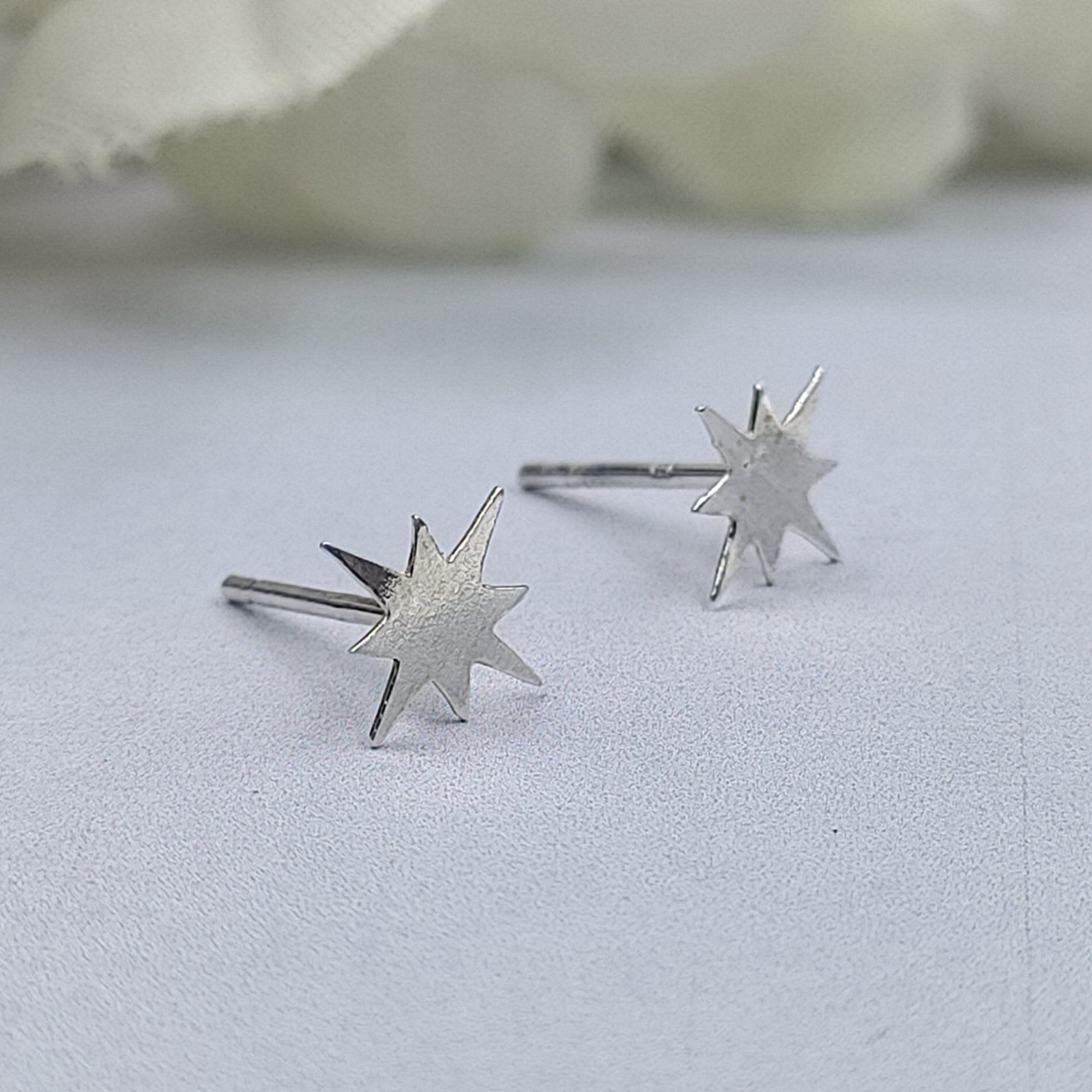 Sterling Silver Pole Star Stud Earring Celestial Jewellery Delicate and Stylish North Star Earrings Minimal Handmade Stud Pushback 925