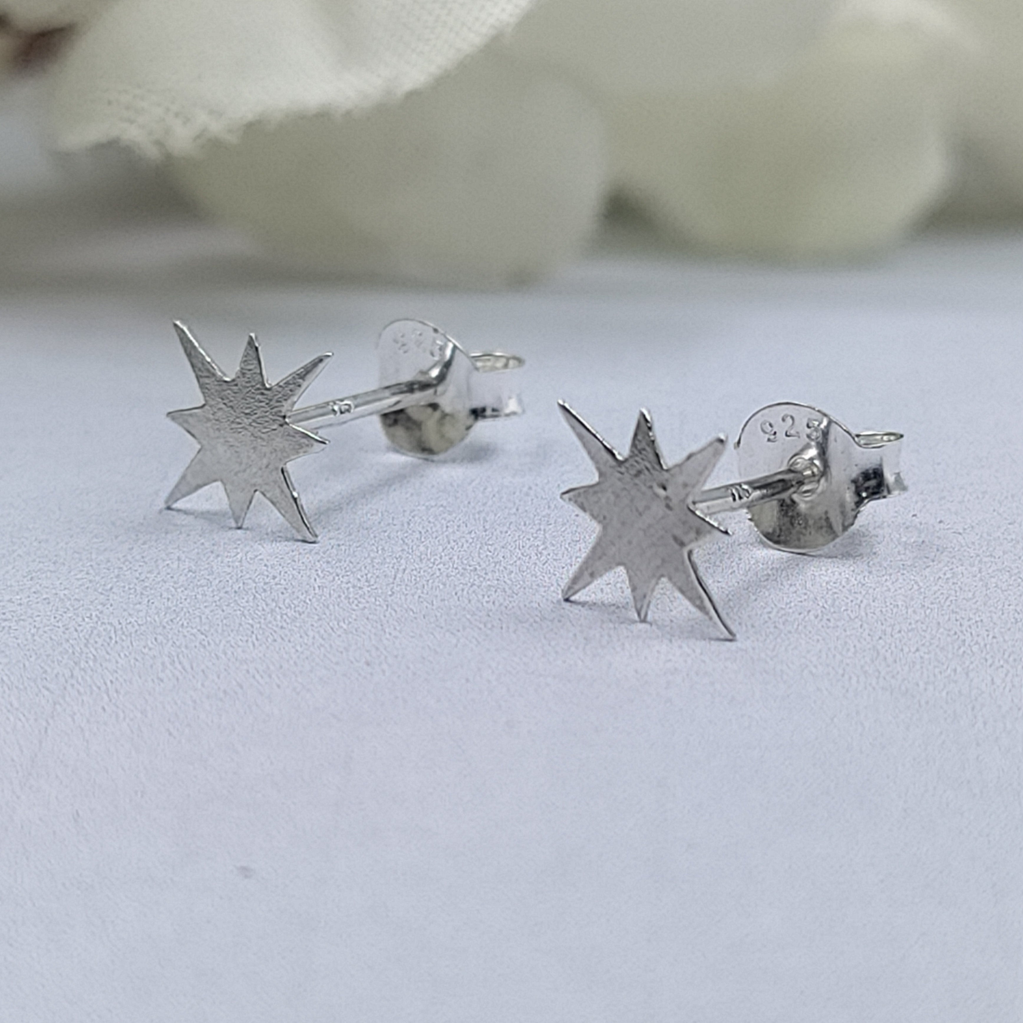 Sterling Silver Pole Star Stud Earring Celestial Jewellery Delicate and Stylish North Star Earrings Minimal Handmade Stud Pushback 925