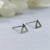 Pyramid Triangle Studs Earrings  Every Day Wear Unisex Pyramid Outine Minimalist Handmade Gift Studs with Push back Sterling Silver 925