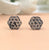 Flower of Life Stud Earring Dainty Silver Stud Unique Floral Round Earrings for Women Minimal Handmade Gift Stud with PushBack 925 Sterling