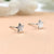 Silver celestial jewelry sterling post handmade star of david earring Crescent Sparkling Stud Minimalist Stud with Pushback Solid 925