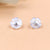 Silver White Stud Earring Cubic Ziriconia Flower Stud bridesmaid Floral Earring Handmade Gift Stud Pushback Solid 925 Gift
