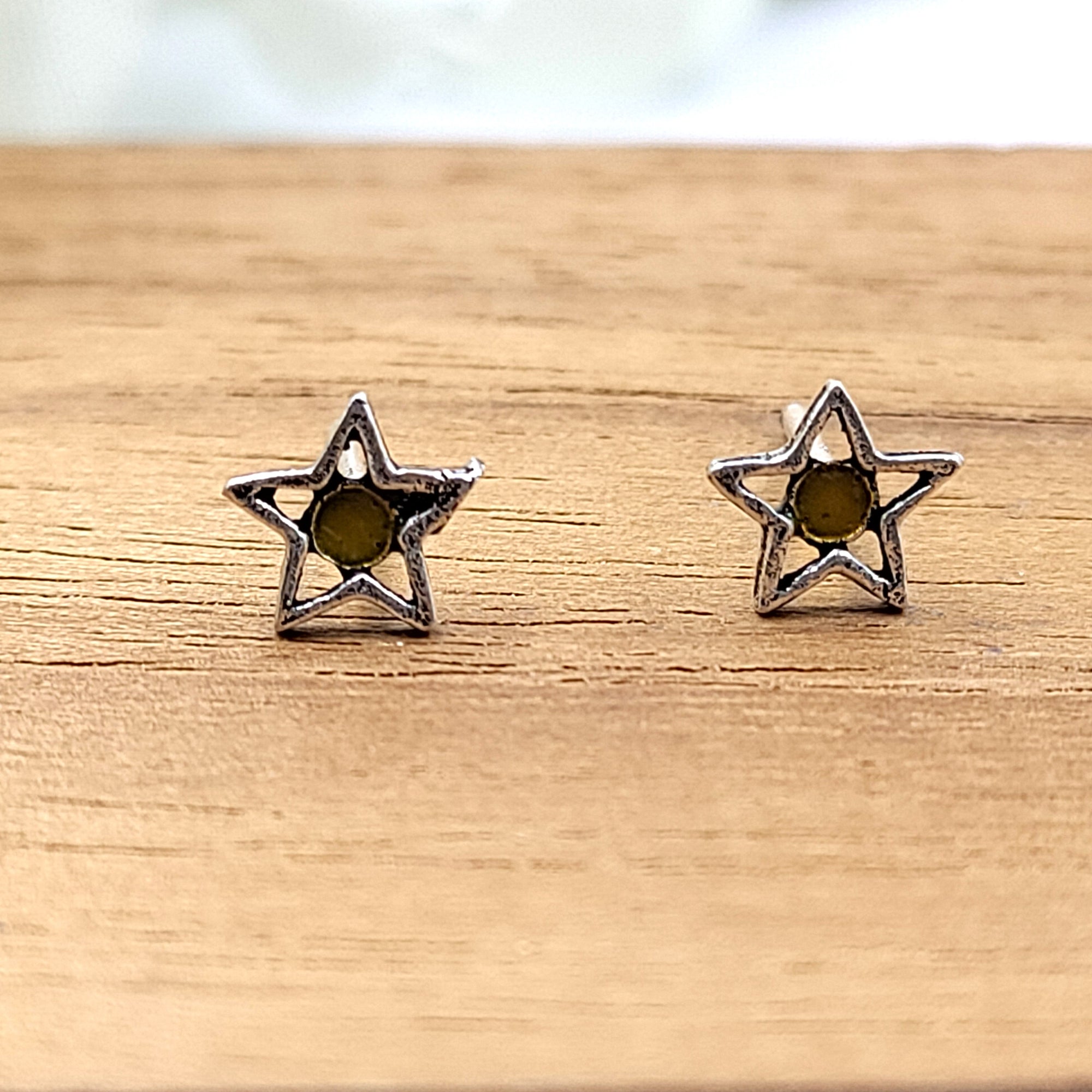 Pretty Star Of David Stud Earring Geometric Star Birthday Gift Lovely Minimalist Handmade Studs with Pushback 925 Sterling Silver