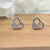 925 Sterling Silver Unique Dainty Tiny Heart Stud Earrings Cubic Zirconia Minimalist Handmade Cute Bridesmaid Gift Studs with Push back