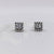 925 Sterling Silver Dainty Beautifull Square Cubic Zirconia Stud Earrings Minimalist Daimond Handmade Cute Gift Studs with Push back
