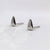 Sterling Silver 925 Pyramid Triangle Studs Earrings Every Day Wear Unisex CZ Diamonds Minimalist Handmade Gift Studs with Push back