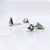 Sterling Silver 925 Pyramid Triangle Studs Earrings Every Day Wear Unisex CZ Diamonds Minimalist Handmade Gift Studs with Push back