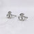 Sterling Silver 925 CZ Leaf Clover Earrings Dainty Floral Earrings Minimalist Lucky Charm Stud Earring Handmade Gift Studs with Push back