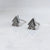 925 Sterling Silver A Symbol Double V Stud Earrings Studs Earring CZ Sparkle Studs Cubic zirconia Minimalist Handmade Studs with Push back