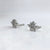 925 Sterling Silver Pretty Lotus Flower Design Stud Earrings Every Day Wear CZ Diamonds Minimalist Handmade Gift Studs with Push back