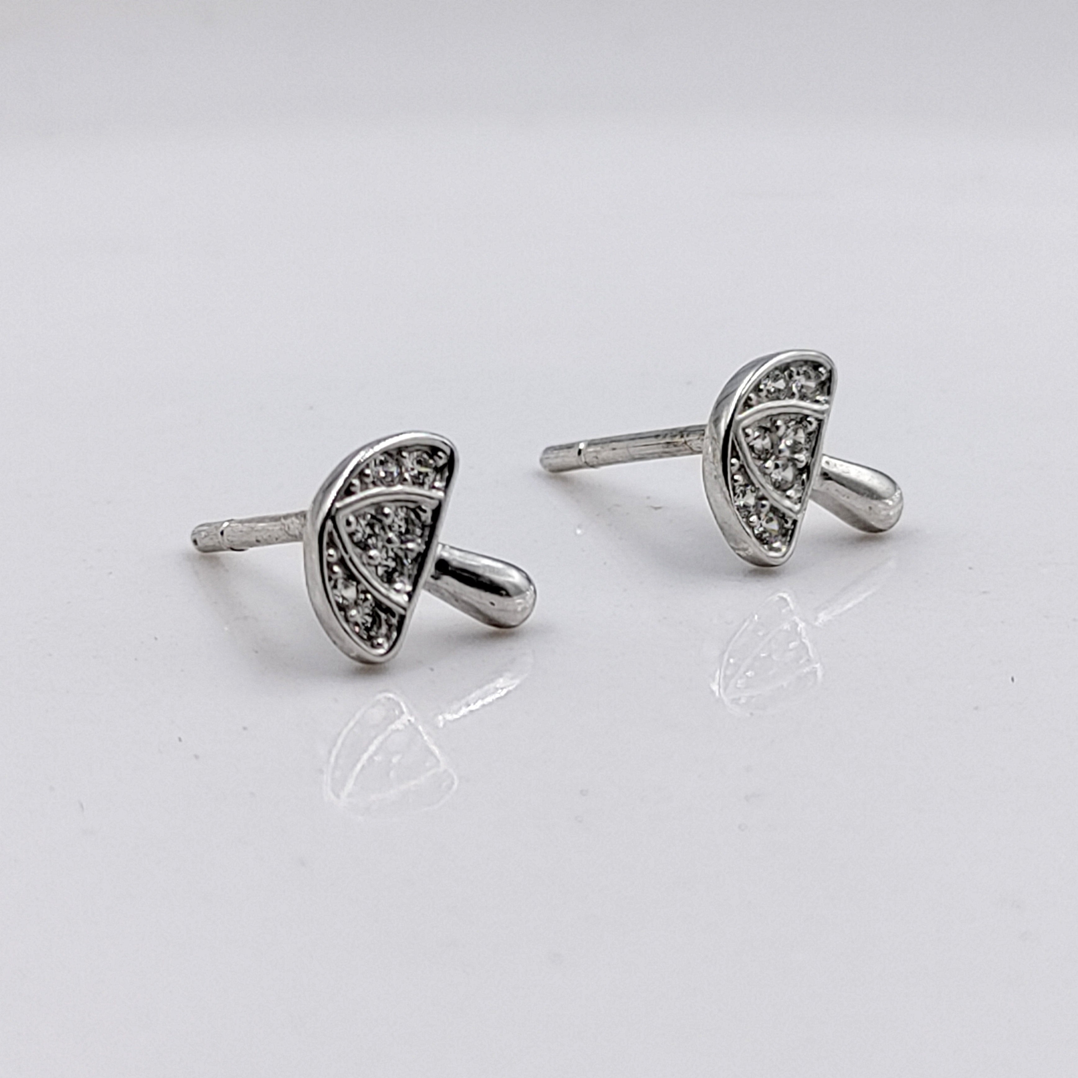 925 Sterling Silver Unique Umbrella Stud Earrings Cute Monsoon Lover Gift Stud Earrings CZ Minimalist Handmade Gift Studs with Push back