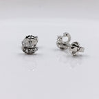 925 Sterling Silver Cute Swan Stud Earrings Cubic Zirconia Swan Ear Stud with Push back