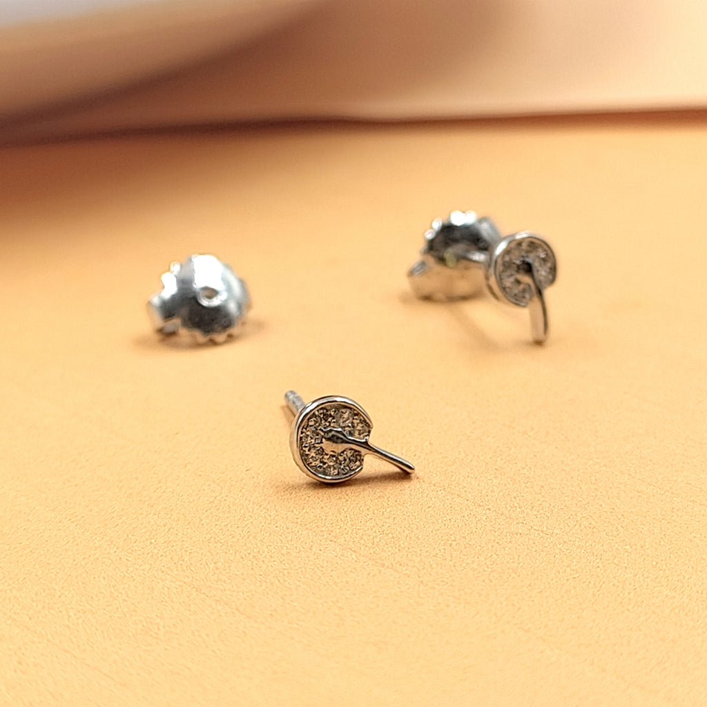 925 Sterling Silver Lucky Dandelion Stud Earrings Beautiful Flower Jewelry