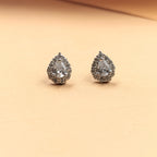 925 Sterling Silver Sparkle Pear Shape Stud Earrings Cute Wedding Bridal Stud Earrings CZ