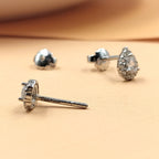 925 Sterling Silver Sparkle Pear Shape Stud Earrings Cute Wedding Bridal Stud Earrings CZ