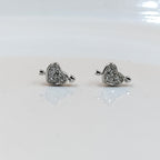 925 Sterling Silver Arrow Heart Earrings Cubic Zirconia Women's Earrings