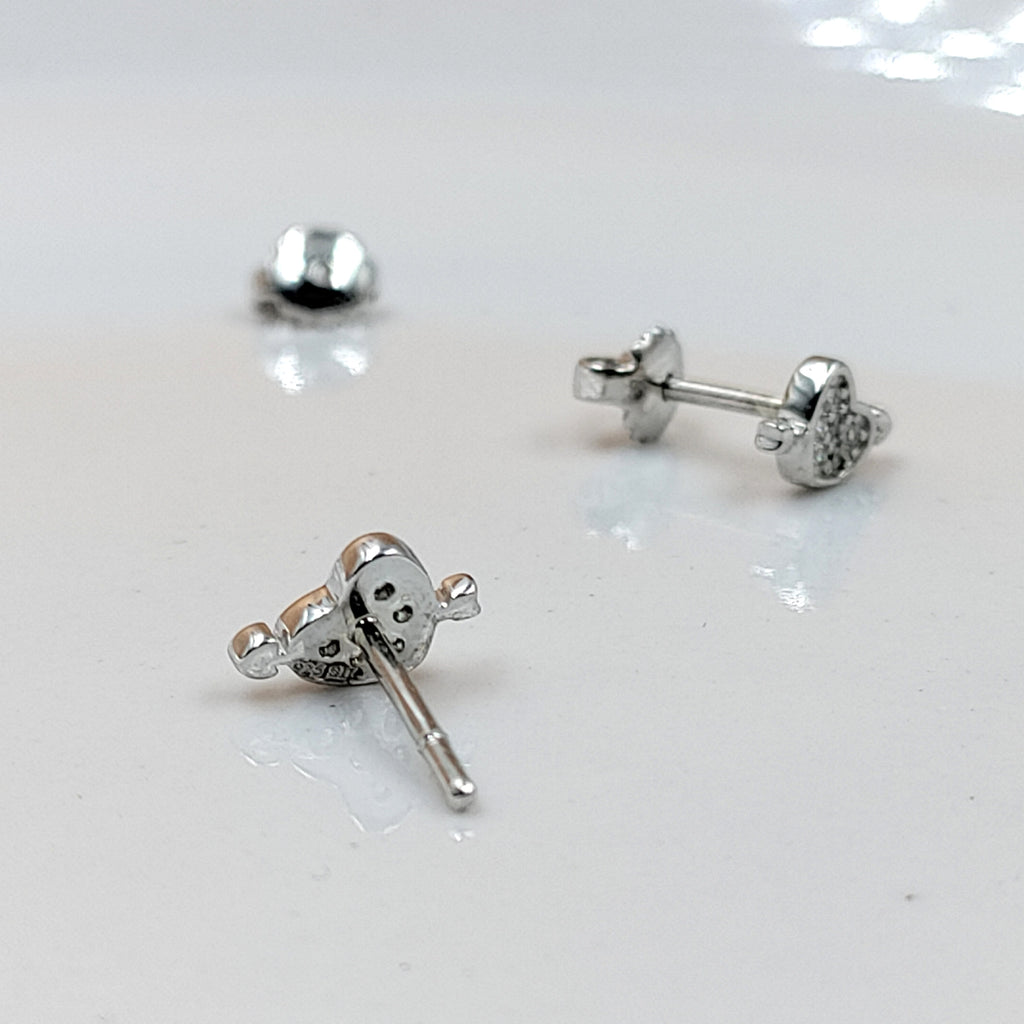 925 Sterling Silver Arrow Heart Earrings Cubic Zirconia Women's Earrings