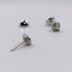925 Sterling Silver Beautifull Leaf Stud Earrings Cute Petal Shape Stud Earrings CZ