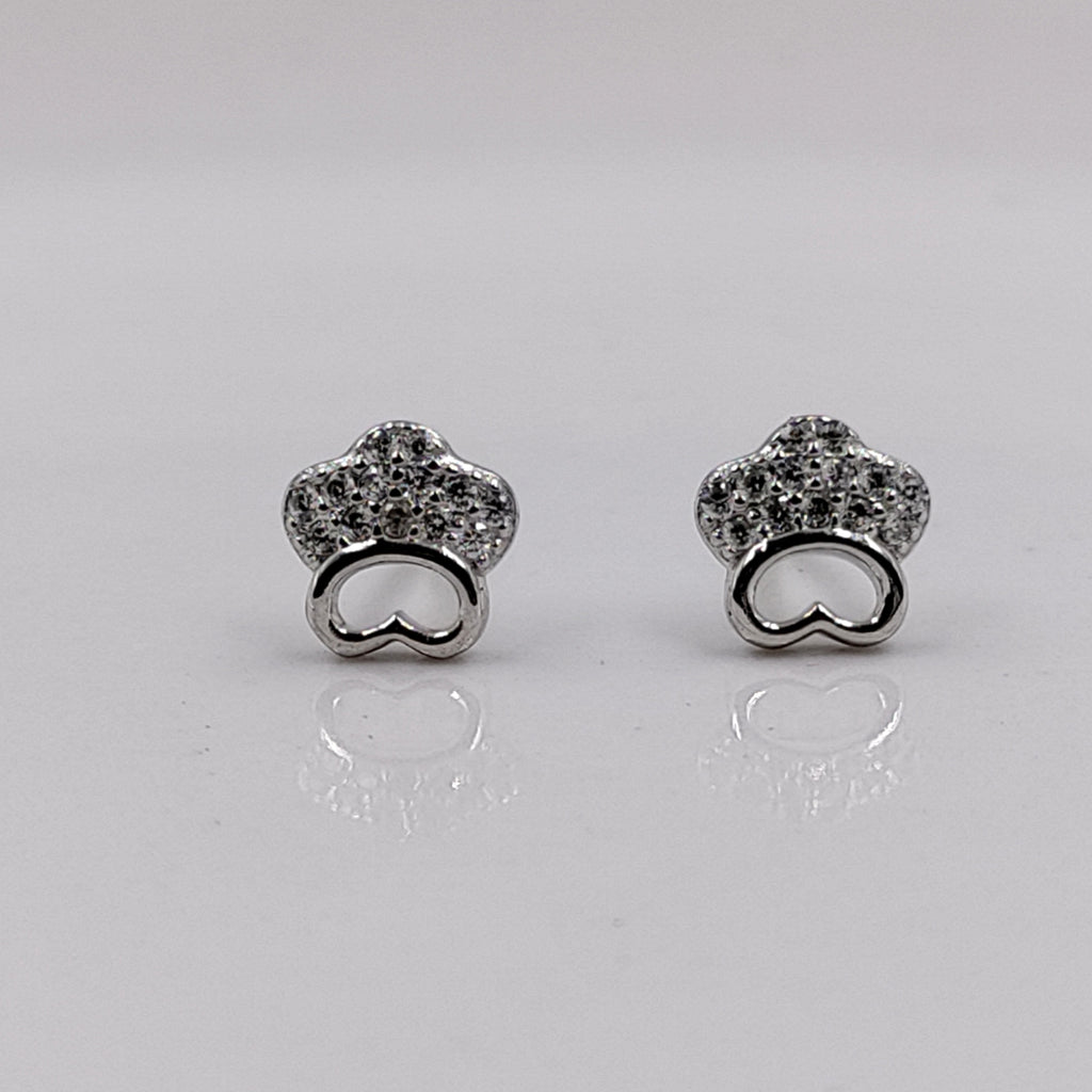Sterling Silver 925 Crown Studs Earrings CZ Diamonds Princess Studs Dainty Earrings Minimalist Handmade Gift Studs with Push back