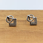 925 Sterling Silver Unique Beautifull Diamond Shape Cubic Zirconia Stud Earrings